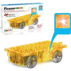 PicassoTiles Motorized Car Base Self Turning Truck with Light