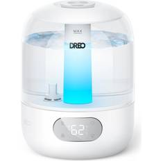 Dreo Humidifiers for Bedroom, Cool Mist Ultrasonic Humidifiers with 30Hr Runtime, Top Fill 3L Tank, Easy Clean, Humidity Sensor, Night Light for Baby, Nursery, 360 Nozzle for Plants and Home, White