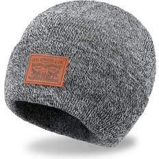 Levi's Women Headgear Levi's Horse PU Patch Knit Beanie Hat - Marl Grey