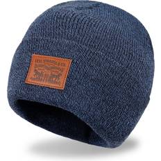 Levi's Women Headgear Levi's Horse PU Patch Knit Beanie Hat - Blue