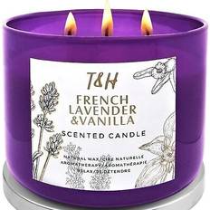 H&H Lavender Vanilla Aromatherapy 3-Wick 15.8 oz Scented Candle