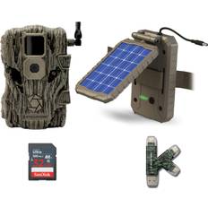 Hunting Stealth Cam Fusion X MP Trail Camera Wireless Hunting with Night Vision (AT&T) Bundle with Card Reader, 32GB SDHC Memory Card and Solar Panel (4 Items)