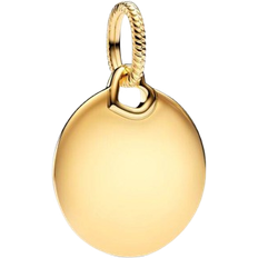 Pandora Engravable Round Tag Dangle Charm - Gold