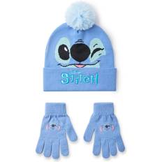 Disney Lilo & Stitch Girls Beanie Hat & Gloves Set - Blue