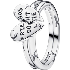 Stranger things Pandora Stranger Things Friends Don't Lie Splittable Ring - Silver