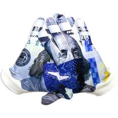 Battle Blue Strips Doom 1.0 Wide Receiver Football Gloves