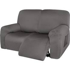 Squared Jacquard Design Reclining Loveseat Slipcover 48" - 65" L