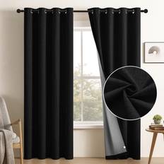 Curtains & Accessories CUCRAF Total Blackout Curtains Set of 2 52 x 84 inches