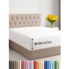 CGK Unlimited Extra Deep Cal King Fitted 18 to 24 inch Bed Sheet