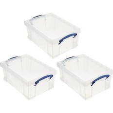 Really Useful Products Stackable 9 Liter Plastic Container Bin Set of 3 Storage Box