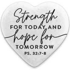 Piedra Objetos decorativos Strength For Today Heart Scripture Stone Figurine