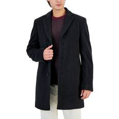 Men - Slim Coats Calvin Klein Men's Prosper Slim Fit Overcoat - Charcoal