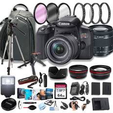 DSLR Cameras Canon EOS Rebel T8i DSLR Camera w/EF-S 18-55mm F/4-5.6 STM Zoom Lens 100S Sling Backpack 64GB Memory Cards, Professional Photo Bundle (40pc Bundle)