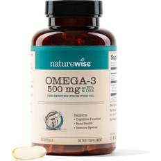 NatureWise Omega 3 Fish Oil 500 mg per Softgel