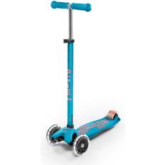 5 Roller Micro Kickboard Maxi Deluxe LED Aqua