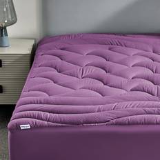 SLEEP ZONE Premium Zoned Quilted Topper 8-21 inch Purple Mattress Cover