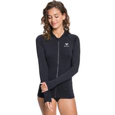 XS Rash Guards & Base Layers Roxy Women's Standard Essentials Hooded Rashguard, Anthracite 21