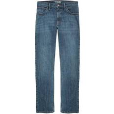 Men - Red Jeans Wrangler Straight Cut Jeans - Dark Stone