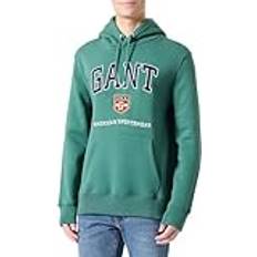 Gant Grafisk Huvtröja - Trägrön