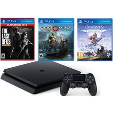 PlayStation 4 Games Tech Electronics(S/N Recorded TEC Sony PlayStation 4 (PS4) Slim 1TB Ultimate Bundle with Three Games: The Last of Us God of War Horizon Zero Dawn