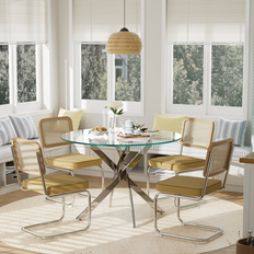 Round - Yellow Dining Sets Ivy Bronx 5-Piece Pedestal Dining Set