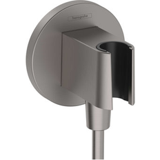 Hansgrohe Shower Head Holders Hansgrohe FixFit S Wall Outlet 3.75 H x 3.75 W x 3.25 D in Gray/Black