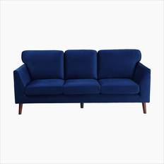 Mercer41 Modern Contemporary Blue Sofa 81" 3 Seater
