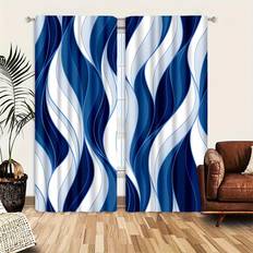 Curtains & Accessories Temu Striped Door Curtains Set of 2