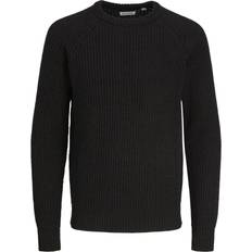 S Stickade tröjor Jack & Jones Junior Crew Neck Blus Black
