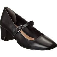 Louise 50 Block Leather Mary Jane Pump