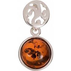 Amber Jewelry Sterling silver and baltic honey amber pendant "agatha" Yellow