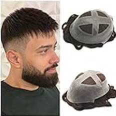 SUNESA Man Toupee Human Hair Wig 6 x 8