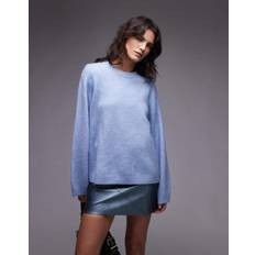 Arket Women Tops Arket Super Soft Alpaca Wool Blend Relaxed Sweater - Blue