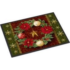 The Holiday Aisle Hottinger Christmas Brown, Red, Green 18x27"