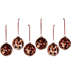 Scandi Living Overcast Bauble Red Julgranspynt 8cm 6st