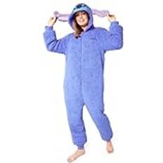 Men Pyjamas Disney Stitch Snuggly Fleece Onesie - Purple