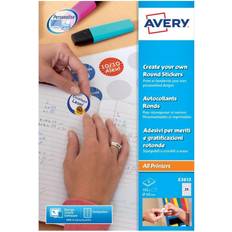 Office Supplies Avery E3613 Printable Customisable Round Labels 192pcs