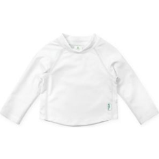 White UV Clothes Children's Clothing Green Sprouts Long Sleeve Rashguard Shirt - White