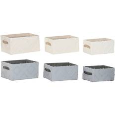 Beige Boxes & Baskets Home ESPRIT Grey Cream Set 3 Piece 35 x 25 x 18 cm Basket 2pcs