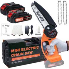 Chainsaws NEXPOW 6 Inch Mini Chainsaw Cordless 24V