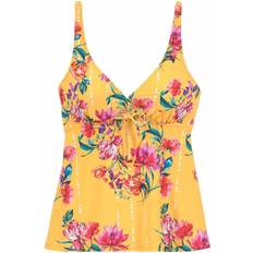 Tankinit Sunseeker Modern Floral Print Tankini Top - Yellow Print