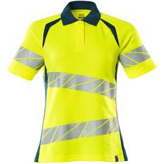 Mascot Work Tops Mascot Accelerate Safe Polo Shirt - Hi-Vis Yellow/Dark Petroleum