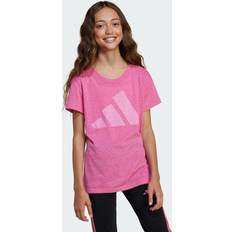 Återvunna material T-shirts Essentials Big Logo T-shirt - Pink Fusion/White