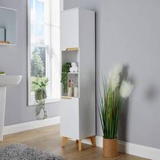 White Tall Bathroom Cabinets Zipcode Design Florence Freestanding Tall Bathroom Cabinet 160cm H X 30cm W X 30cm D