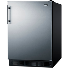 Fridges Summit FF708BLSS 24 Inch Home Refrigerator Silver, Gray, Stainless Steel, Black
