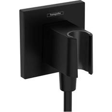 Hansgrohe Shower Head Holders Hansgrohe FixFit E Wall Outlet 3.5 H x 3.5 W x 3.5 D in Black