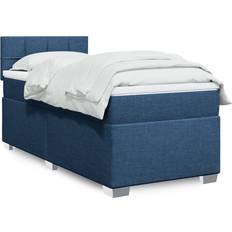 Sängar & Madrasser vidaXL Ramsäng Med Madrass Blå 100x200 cm Kontinentalsäng