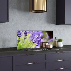 Ebern Designs Glas Spritzschutzpaneel 50 cm x 100 cm Lavender Spritzschutz