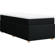 vidaXL Ramsäng Med Madrass Svart 100x200 cm Kontinentalsäng