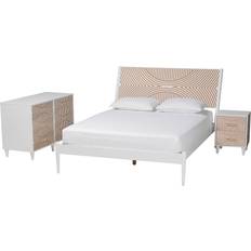 Baxton Studio Bed Packages Baxton Studio Louetta Caved Contrasting Bedroom Set 3 Pcs